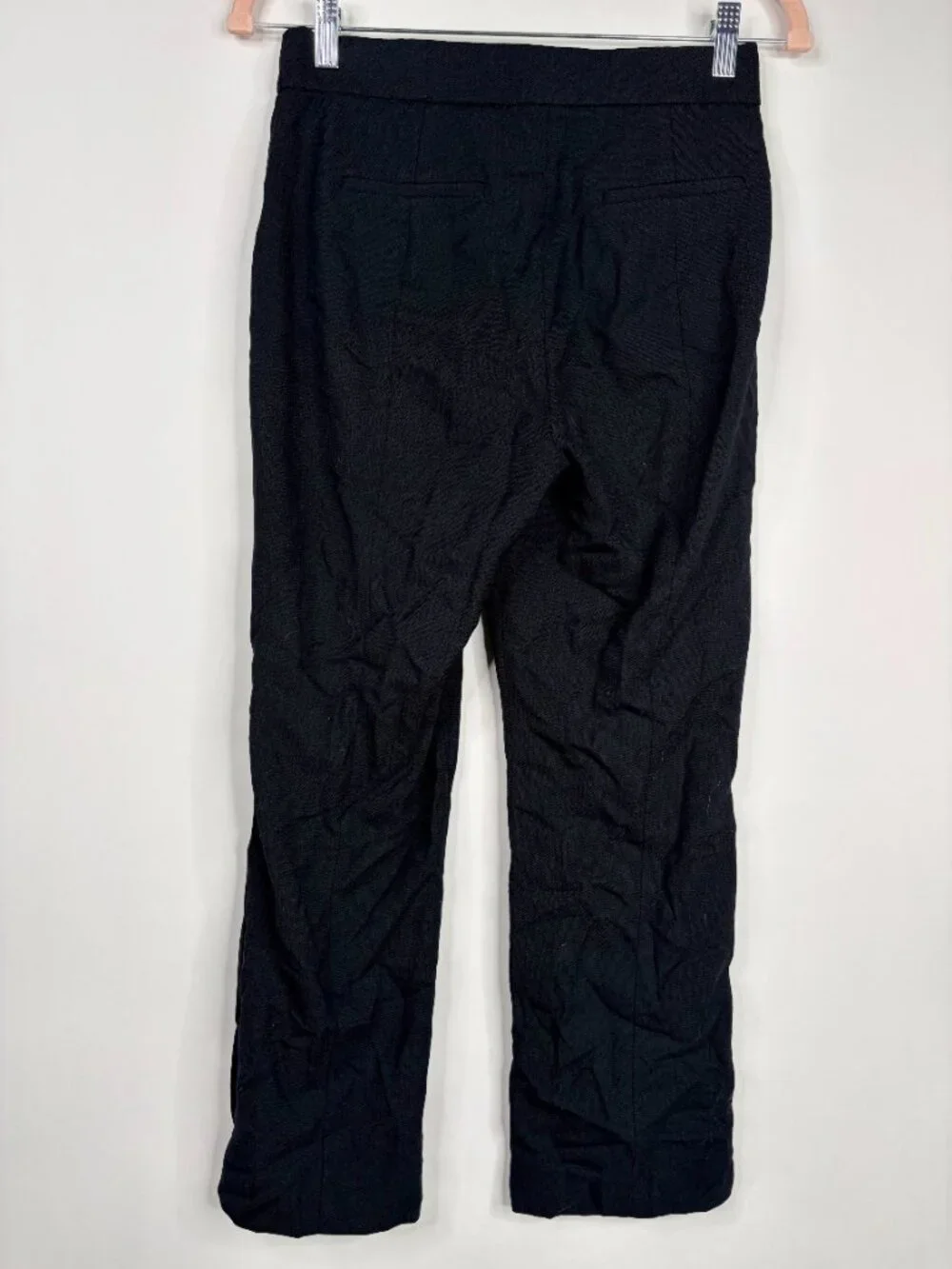2/$30 J. Crew Willa Cropped Flare Pant in Italian City Wool Blend Black 0 #A3372